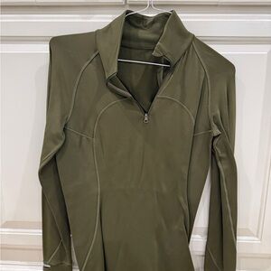 lululemon athletica Olive Green Sweatshirt